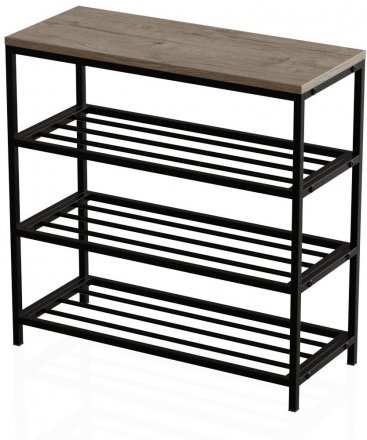 Полиця для взуття Слайм 3 Ferrum-decor 635x630x260 Чорний метал ДСП Дуб Сан-Маріно 16 мм (FRD-106837) Полиця для взуття Слайм 3 Ferrum-decor 635x630x260 Чорний метал ДСП Дуб Сан-Маріно 16 мм (FRD-106837)