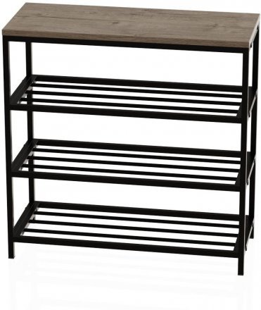 Полиця для взуття Слайм 3 Ferrum-decor 635x630x260 Чорний метал ДСП Дуб Сан-Маріно 16 мм (FRD-106837) Полиця для взуття Слайм 3 Ferrum-decor 635x630x260 Чорний метал ДСП Дуб Сан-Маріно 16 мм (FRD-106837)