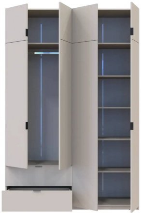Шафа для одягу Doros Лукас Кашемір 160х50х240 (DRS-011622) Шафа для одягу Doros Лукас Кашемір 160х50х240 (DRS-011622)