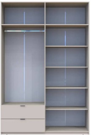 Шафа для одягу Doros Лукас Кашемір 160х50х240 (DRS-011622) Шафа для одягу Doros Лукас Кашемір 160х50х240 (DRS-011622)
