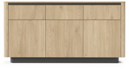 Комод Perfect Home Торро / Torro 3D3S/163 3-дверний з 3 шухядами Дуб кремона/чорний (PFH-091415)