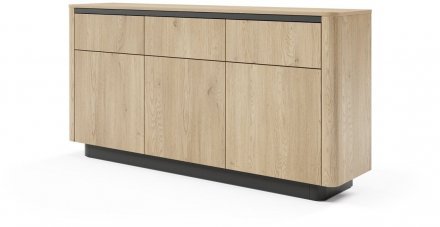 Комод Perfect Home Торро / Torro 3D3S/163 3-дверний з 3 шухядами Дуб кремона/чорний (PFH-091415)