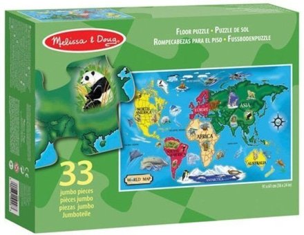Напольный пазл Melissa & Doug Карта Мира, 33 эл. MD10446