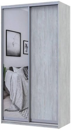 Шафа- купе Doros Сити Лайт Сосна Натті 1 ДСП / 1 зеркало 120х45х225 (DRS-011956)