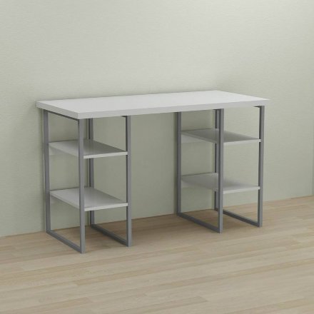 Письмовий стіл Ferrum-decor Карен 76x140x70 сірий ДСП Біле 32мм (FRD-102453) Письмовий стіл Ferrum-decor Карен 76x140x70 сірий ДСП Біле 32мм (FRD-102453)