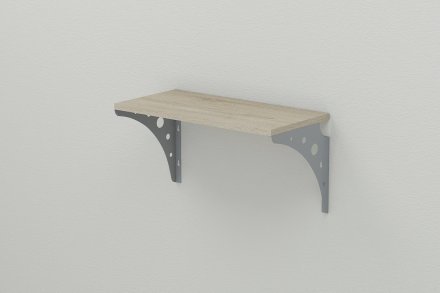 Полиця настінна Ferrum-decor Ханді 2 240x500x240 метал Сірий ДСП Сонома 16 мм (FRD-102571) Полиця настінна Ferrum-decor Ханді 2 240x500x240 метал Сірий ДСП Сонома 16 мм (FRD-102571)