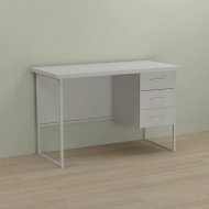 Письмовий стіл Ferrum-decor Гаррі 76x140x60 білий ДСП Біле 32мм (FRD-104065)