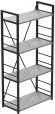 Етажерка 4/60 Ferrum-decor Серії Конект 120x60x28 чорний ДСП Бетон 16мм (FRD-105552)
