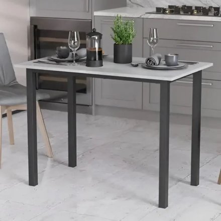 Стіл універсальний Knap Ferrum-decor 750x1200x600 Чорний метал ДСП Білий 16 мм (FRD-106346) Стіл універсальний Knap Ferrum-decor 750x1200x600 Чорний метал ДСП Білий 16 мм (FRD-106346)