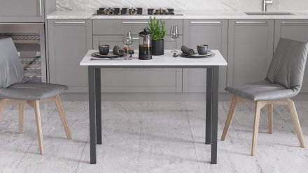 Стіл універсальний Knap Ferrum-decor 750x1200x600 Чорний метал ДСП Білий 16 мм (FRD-106346) Стіл універсальний Knap Ferrum-decor 750x1200x600 Чорний метал ДСП Білий 16 мм (FRD-106346)