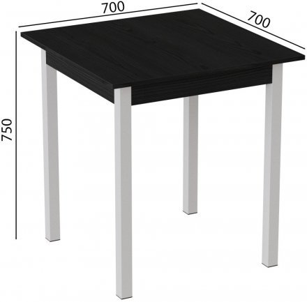 Стіл кухонний Ferrum-decor Дієго 75x70x70 Білий ДСП Сосна Кембра 16мм (FRD-105706)