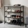 Полиця для взуття Слайм 3 Ferrum-decor 635x630x260 Чорний метал ДСП Бетон 16 мм (FRD-106838)