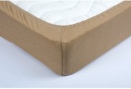 Простирадло трикотажне на гумці бежевий 100х200+25 2000022182614 Простирадло трикотажне на гумці бежевий 100х200+25 2000022182614