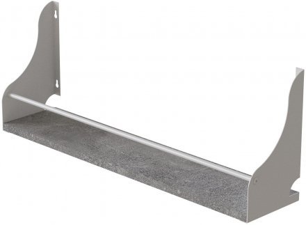 Настінна полиця Ferrum-decor Ізі 260x600x150 метал Білий ДСП Бетон 16 мм (FRD-102939)