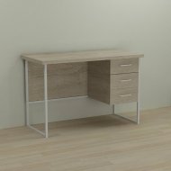 Письмовий стіл Ferrum-decor Гаррі 76x140x60 білий ДСП Дуб Сонома 32мм (FRD-104066)