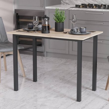 Стіл універсальний Knap Ferrum-decor 750x1200x600 Чорний метал ДСП Дуб Сан-Марино 16 мм (FRD-106347) Стіл універсальний Knap Ferrum-decor 750x1200x600 Чорний метал ДСП Дуб Сан-Марино 16 мм (FRD-106347)