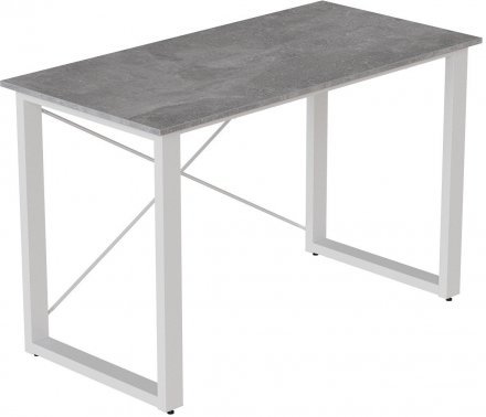 Письмовий стіл Ferrum-decor Драйв 750x1000x600 Білий метал ДСП Бетон 16 мм (FRD-103107)