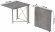 Стіл-книга трансформер Оріон 1 Ferrum-decor 750x810x730 Білий метал ДСП Бетон 16 мм (FRD-104610)