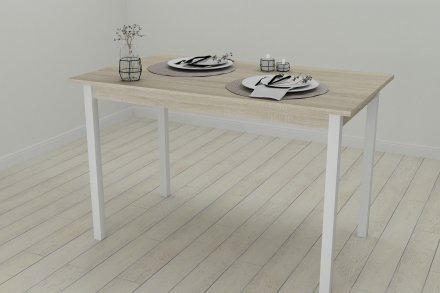 Кухонний стіл Ferrum-decor Маріо 75x120x80 Білий ДСП Сонома 16мм (FRD-106332)
