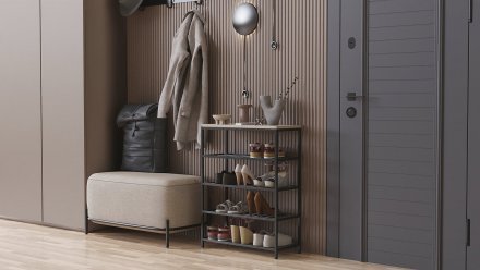 Полиця для взуття Слайм 4 Ferrum-decor 820x630x260 Чорний метал ДСП Дуб Сан-Маріно 16 мм (FRD-106839) Полиця для взуття Слайм 4 Ferrum-decor 820x630x260 Чорний метал ДСП Дуб Сан-Маріно 16 мм (FRD-106839)