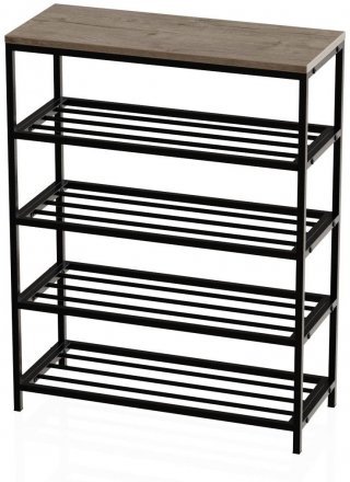 Полиця для взуття Слайм 4 Ferrum-decor 820x630x260 Чорний метал ДСП Дуб Сан-Маріно 16 мм (FRD-106839) Полиця для взуття Слайм 4 Ferrum-decor 820x630x260 Чорний метал ДСП Дуб Сан-Маріно 16 мм (FRD-106839)