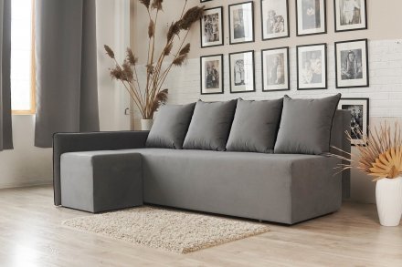 Кутовий диван ортопедичний iSmart MORRO Maxi єврокнижка 205x149 см (матрац Gold) бежевий Laura 5 (ISM-051366)