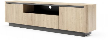 Тумба під ТВ Perfect Home Торро / Torro 3D/200 3-дверна Дуб кремона/чорний (PFH-091417)