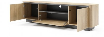 Тумба під ТВ Perfect Home Торро / Torro 3D/200 3-дверна Дуб кремона/чорний (PFH-091417)