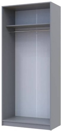 Шафа для одягу Doros Промо Сірий 2 ДСП 90х48х204 (DRS-011625)