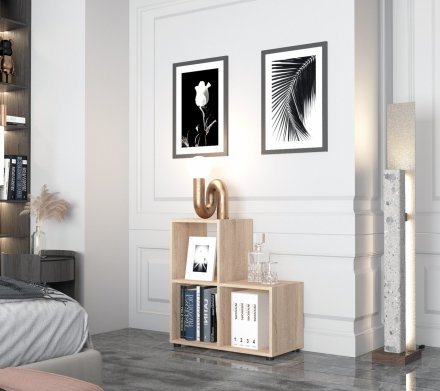 Стелаж Doros Степ 2х2 Дуб сонома відкритий 69х28.8х71.4 DRS-011762 (41516155)