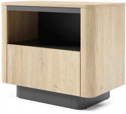 Тумба приліжкова Perfect Home Торро / Torro 1S/63 з 1 шухлядою Дуб кремона/чорний (PFH-091419) Тумба приліжкова Perfect Home Торро / Torro 1S/63 з 1 шухлядою Дуб кремона/чорний (PFH-091419)