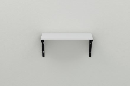 Полиця настінна Ferrum-decor Ханді 2 240x600x240 метал Чорний ДСП Біле 16 мм (FRD-102575)