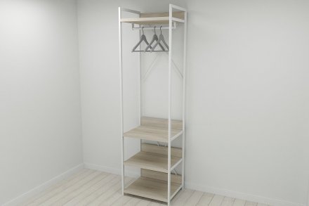Шафа Гардероб Уні секція 3 серії Конект Ferrum-decor 220x60x50см Білий метал ДСП Дуб Сонома 32 мм (FRD-104533) Шафа Гардероб Уні секція 3 серії Конект Ferrum-decor 220x60x50см Білий метал ДСП Дуб Сонома 32 мм (FRD-104533)