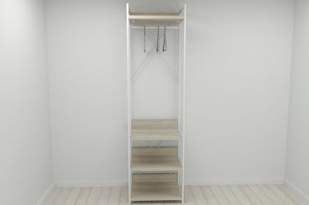 Шафа Гардероб Уні секція 3 серії Конект Ferrum-decor 220x60x50см Білий метал ДСП Дуб Сонома 32 мм (FRD-104533) Шафа Гардероб Уні секція 3 серії Конект Ferrum-decor 220x60x50см Білий метал ДСП Дуб Сонома 32 мм (FRD-104533)