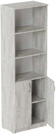Шафа Анжело Ferrum-decor на 5 полиць з 2 дверима 1900x600x380 ДСП Бетон 16 мм (FRD-105000)