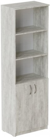 Шафа Анжело Ferrum-decor на 5 полиць з 2 дверима 1900x600x380 ДСП Бетон 16 мм (FRD-105000)