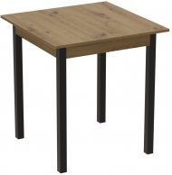Стіл кухонний Ferrum-decor Дієго 75x70x70 Чорний ДСП Дуб Артизан 16мм (FRD-105709)