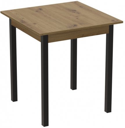 Стіл кухонний Ferrum-decor Дієго 75x70x70 Чорний ДСП Дуб Артизан 16мм (FRD-105709)