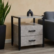 Тумба універсальна Ferrum-decor Вів'єн 2/2 50x41x40 чорний ДСП Дуб Бетон 16мм (FRD-106841)