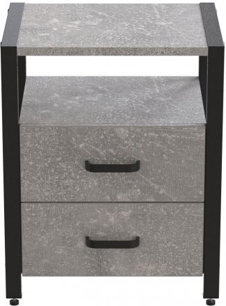 Тумба універсальна Ferrum-decor Вів'єн 2/2 50x41x40 чорний ДСП Дуб Бетон 16мм (FRD-106841)
