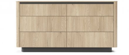 Комод Perfect Home Торро / Torro 6S/163 з 6 шухядами Дуб кремона/чорний (PFH-091416)