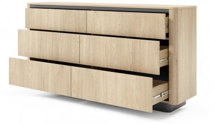 Комод Perfect Home Торро / Torro 6S/163 з 6 шухядами Дуб кремона/чорний (PFH-091416)
