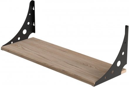 Полиця настінна Ferrum-decor Ханді 2 240x600x240 метал Чорний ДСП Дуб Сан-Марино 16 мм (FRD-102576)