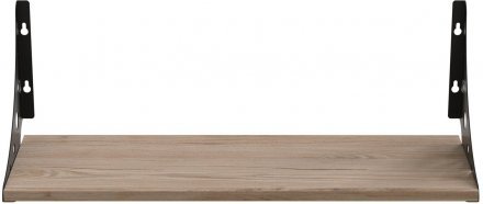 Полиця настінна Ferrum-decor Ханді 2 240x600x240 метал Чорний ДСП Дуб Сан-Марино 16 мм (FRD-102576)