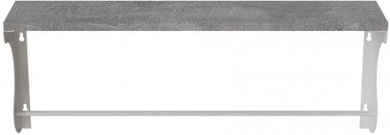 Полиця настінна Ferrum-decor Юзібі 270x700x150 метал Білий ДСП Бетон 16 мм (FRD-102708)