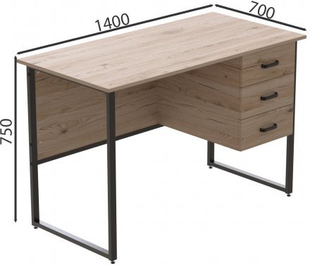Комп'ютерний стіл Ferrum-decor Гаррі 75x140x70 чорний ДСП Дуб Сан-Марино 16мм (FRD-103564) Комп'ютерний стіл Ferrum-decor Гаррі 75x140x70 чорний ДСП Дуб Сан-Марино 16мм (FRD-103564)