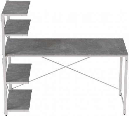 Комп'ютерний стіл Ferrum-decor Джек 75x120x60 Білий ДСП Бетон (FRD-104392)