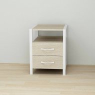 Тумба універсальна Ferrum-decor Вів'єн 2/2 50x41x40 білий ДСП Дуб Сонома 16мм (FRD-104163)
