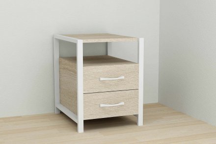 Тумба універсальна Ferrum-decor Вів'єн 2/2 50x41x40 білий ДСП Дуб Сонома 16мм (FRD-104163)