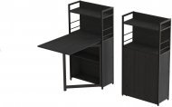 Стіл книжка з етажеркою Практик 1 Ferrum-decor 120x64x99 Чорний метал ДСП Сосна Кембра 16 мм (FRD-104613)